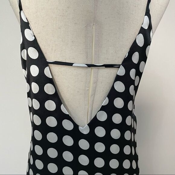 Walter baker effie polka dot sleeveless v-Neck tank slip dress size medium - Picture 10 of 14